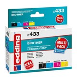 thumbnail of Edding Druckerpatrone 433 MultiPack 4 Stück Brother LC980 farbig - REMAN -, Ersetzt: Brother LC980BK/LC980C/LC980M/LC980Y