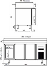 thumbnail of vaiotec TOPLINE Tiefkühltisch / 3-fach GN1/1 mit 6 Schubladen & Aufkantung, 1795 x 700 mm
