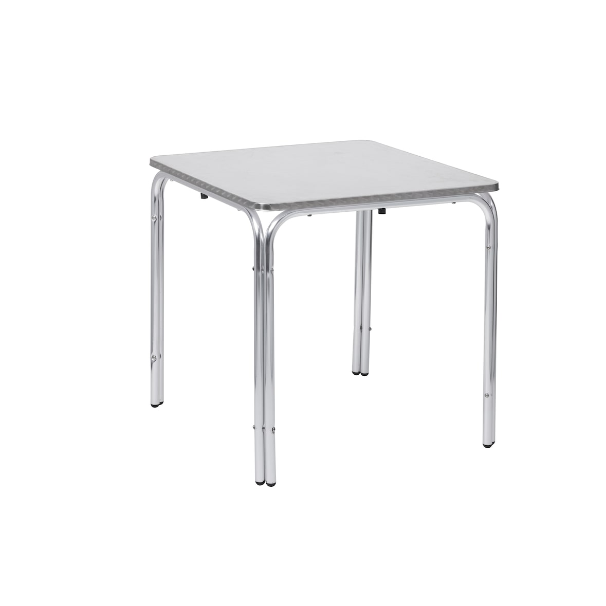 METRO PROFESSIONAL Mesa gastro apilable Narni, aluminio, 70 x 70 cm, cuadrada, plata