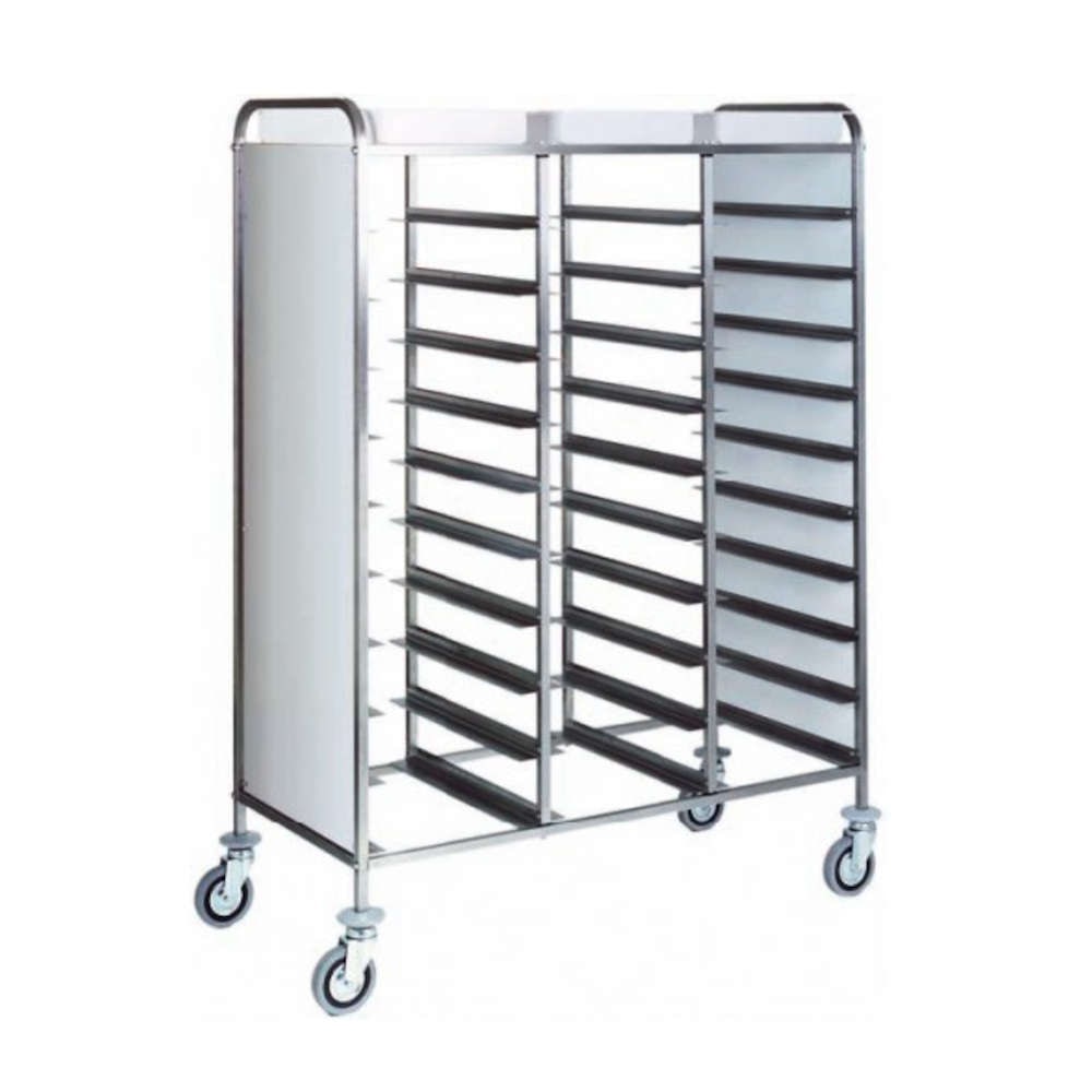 Tablett-Wagen mit Seitenwänden - 30 GN 1/1 Tabletts (53x32,5cm)