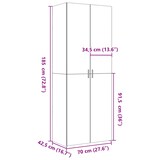 thumbnail of Helloshop26 - Buffet Sideboard Kommode Schrank Aufbewahrungsmöbel Organizer Küche Wohnzimmer Lounge hoch 70 x 42,5 x 185 cm 02_0033556