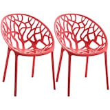 thumbnail of CLP 2 delige set tuinstoelen Hope Kunststof HBT: 80x59x60 cm rood