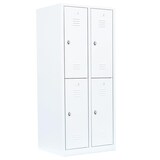 thumbnail of 4er Spind Garderobenschrank Kleiderspind Spindschrank 180x80x50cm weiß 523227
