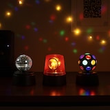 thumbnail of WellHome - Luzes de festa - Bola de discoteca, bola de espelhos giratória e luz LED - Pilhas AA não incluídas