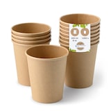 thumbnail of BIOZOYG Pappbecher 1000 Stück 200 ml / 8 oz, Ø 80 mm, braun - Becher für Heißgetränke - Kaffeebecher to go Einwegbecher, Alternative zu Styroporbecher
