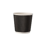 thumbnail of 1000 Kaffeebecher Coffee to go 100ml doppelwandig Ø 62x60mm schwarz geriffelt