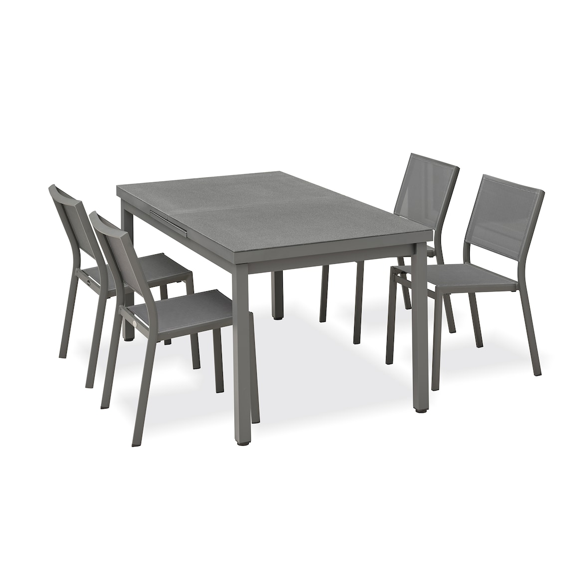 Ensemble repas de jardin 4 places en aluminium - DANIA