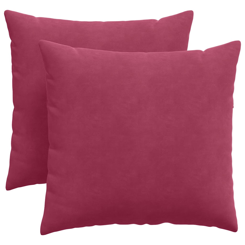 vidaXL Sofakissen 2 pcs Weinrot 45 x 45 cm Cordstoff