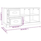 thumbnail of Mueble de TV madera contrachapada gris Sonoma 102x35,5x47,5 cm