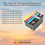 thumbnail of D&C T3596 35XL Tintenpatronen Kompatibel für Epson WorkForce Pro WF-4725 DWF (4er Set)
