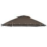 thumbnail of Ersatzdach Pavillon rund ⌀ 3,5m wasserdicht Gartenpavillon Doppeldach Dachhaube taupe : Taupe