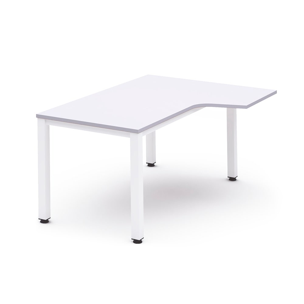 Rocada mesa de oficina serie executive con forma de l derecha 160x120 blanco/blanco