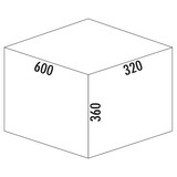 thumbnail of Naber Cox® Base 360 K/600-3, Abfallsammler hellgrau, H 360 mm 8012489
