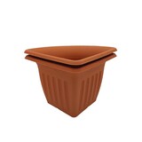 thumbnail of Eck-Blumentopf 6er-Set Terrakotta Pflanztopf Blumenkübel Pflanzkübel Pflanzgefäß Terrakotta