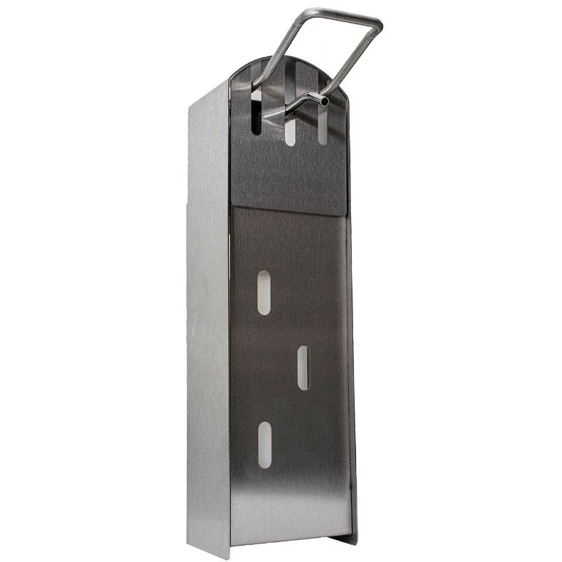 Eternasolid Desinfektionsmittelspender Edelstahl zur Wandmontage inkl. 1000 ml Flasche