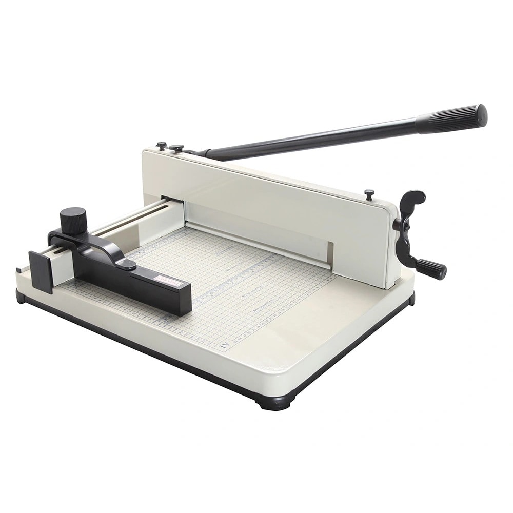 Guilhotina q-connect kf16916 manual profissional comprimento do corte 330 mm capacidade 400 folhas