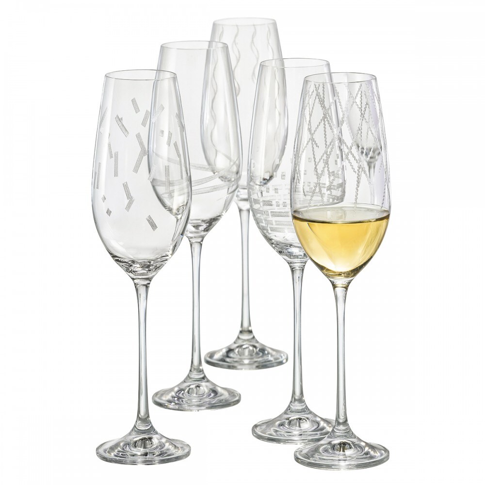 Set de 6 flutes à champagne tempo