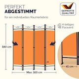 thumbnail of Casaria Paravent Raumteiler Sichtschutz Verstellbar 180x163cm Orange
