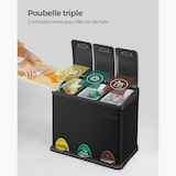 thumbnail of Helloshop26 - Poubelle de cuisine résistante avec pédales et 3 compartiments tri sélectif de recyclage en inox noir 12_0007238