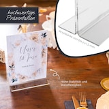 thumbnail of HMF Acryl Tischaufsteller DIN A6, Doppelseitiger T-Ständer Aufsteller, 10 Stück, Hochformat, Glasklar