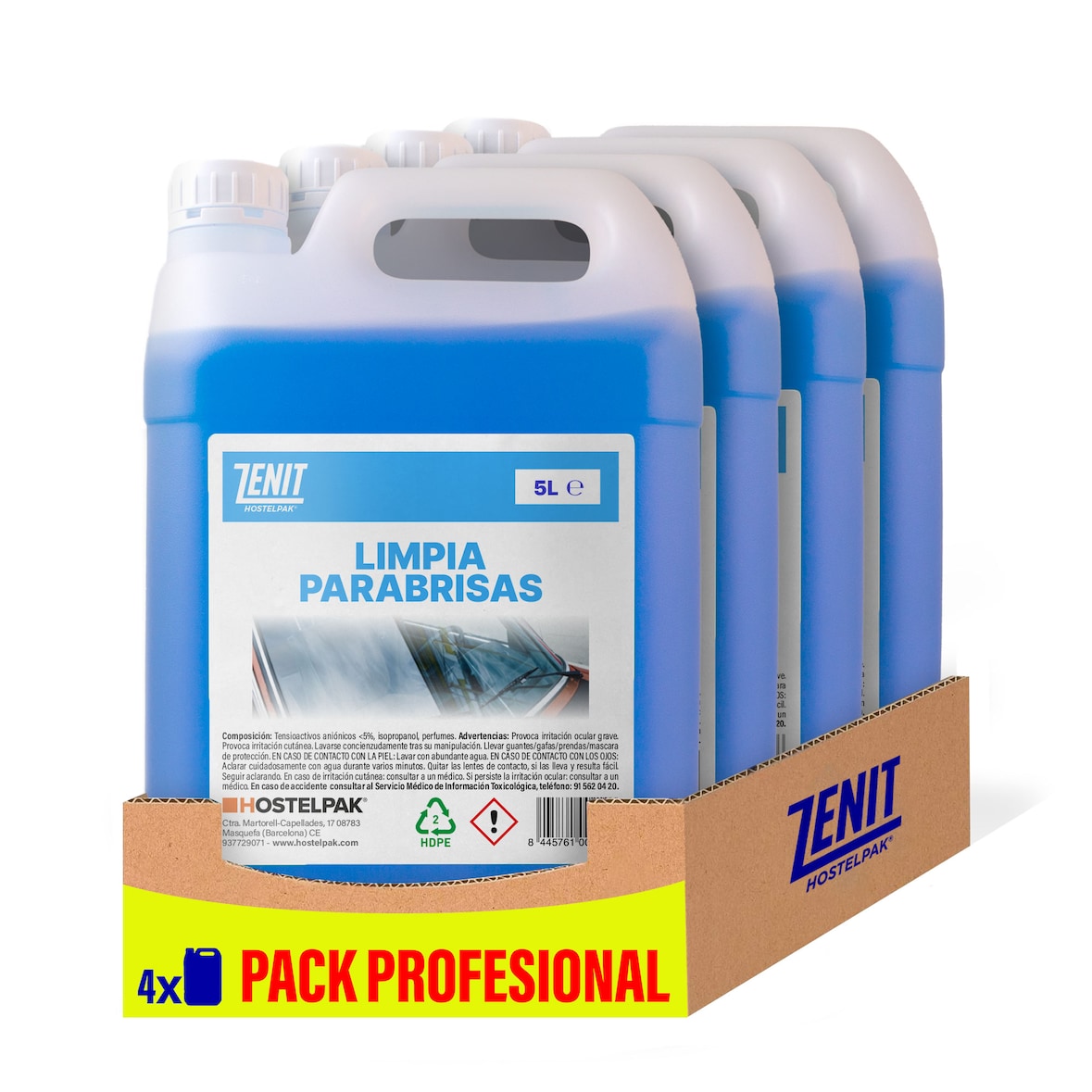 4 x 5L - Lavaparabrisas - Líquido limpiaparabrisas coche