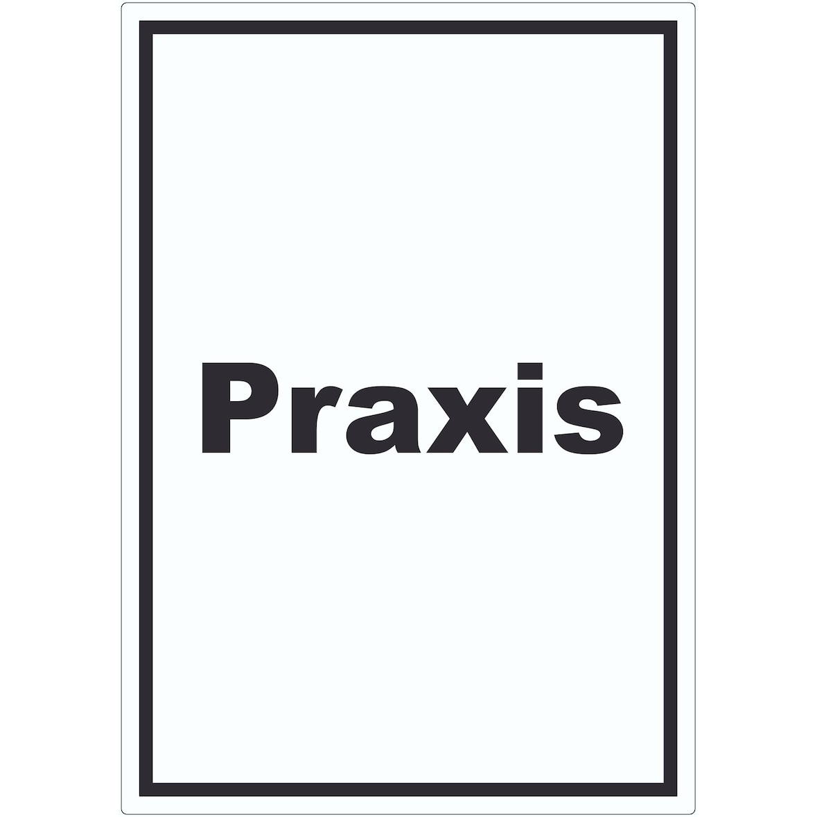 Praxis Aufkleber mit Text Arzt Gesundheit hochkant A1 (594x841mm)