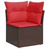 thumbnail of vidaXL 9-tlg. Garten-Sofagarnitur mit Kissen Braun Poly Rattan Akazie