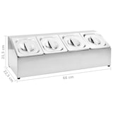 thumbnail of vidaXL Gastronormbakkenhouder met 4 GN 1/6 bakken roestvrij staal