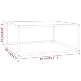 thumbnail of vidaXL Couchtisch Schwarz mit Weißem Glas in Marmor-Optik 80x80x35 cm