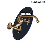 thumbnail of JULIAN |retro mengkraan wandmontage kraan geborsteld messing|keuken badkamer vintage kraan wand ouderwets roestvrij staal - gastronomie 360° draaibaar