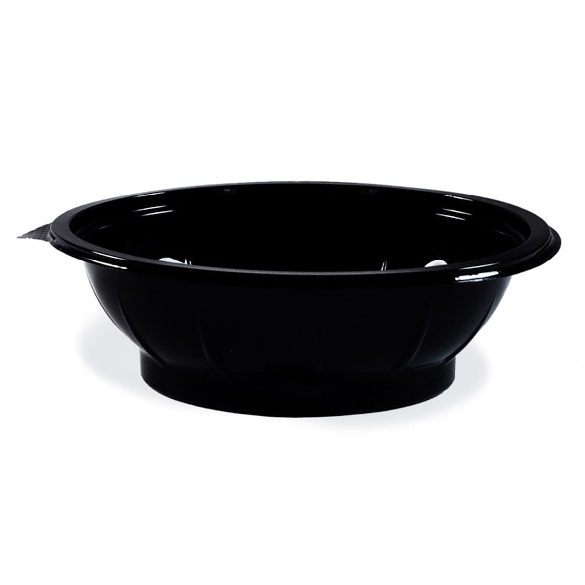 50x Salatschalen rund O 17,6 x 4,8 cm schwarz 500 ml (PET)