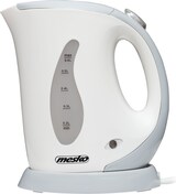 thumbnail of Mesko MS1236R Hervidor Agua Eléctrico, 0,6 L, sin BPA, Resistencia Acero Inox., Inalámbrico, Apagado Automático, Blanco/Gris, 750W
