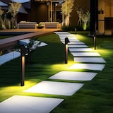 thumbnail of Luz LED solar para jardín, 500 lm, IP65, con poste y sensor crepuscular (3000 K)