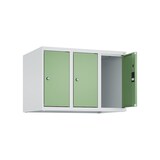 thumbnail of C+P Aufsatzschrank Classic PLUS, 3 Abteile, HxBxT 50x75x50cm, Zylinderschloss, Hellgrau/Resedagrün von PROREGAL