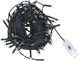 Ein schwarzes USB-Lichterkabel mit vielen Lichtern.