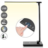 thumbnail of MONZANA® Schreibtischlampe Schwarz USB Ladeanschluss 5 fach Dimmbar Touch Tischlampe Bürolampe Nachttischlampe Leselampe