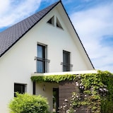 thumbnail of ECD Germany Französischer Balkon 90x128 cm Anthrazit matt | 9 Füllstäbe, Stahl pulverbeschichtet, Balkongeländer Fenstergitter