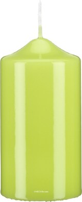 thumbnail of Kerzen Stumpenkerzen Klarlack Hochglanz Lime (Hellgrün), 120 x 60 mm, 4 Stück