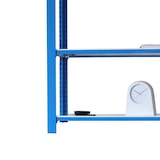 thumbnail of Módulo de 3 estantes Officlick com 5 prateleiras cada. Azul/branco 2100x2700x300 mm