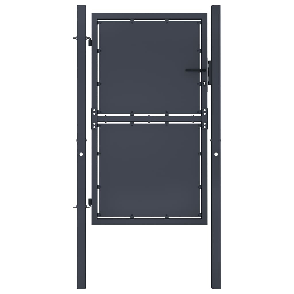 vidaXL Gartentor Stahl 100×125 cm Anthrazit