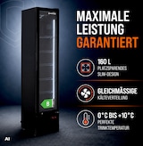 thumbnail of GastroHero Getränkekühlschrank GKS-160 Slim, 160 L Kühlvolumen, LED-Innenbeleuchtung, schwarz, abschließbar