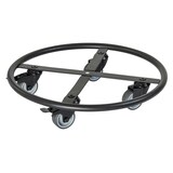 thumbnail of WAGNER Pflanzenroller SKELETT ROUND - Ø 38 x 8 cm, Soft-Rollen, innnen & außen, schwarz, Tragkraft 150 kg - 20701201