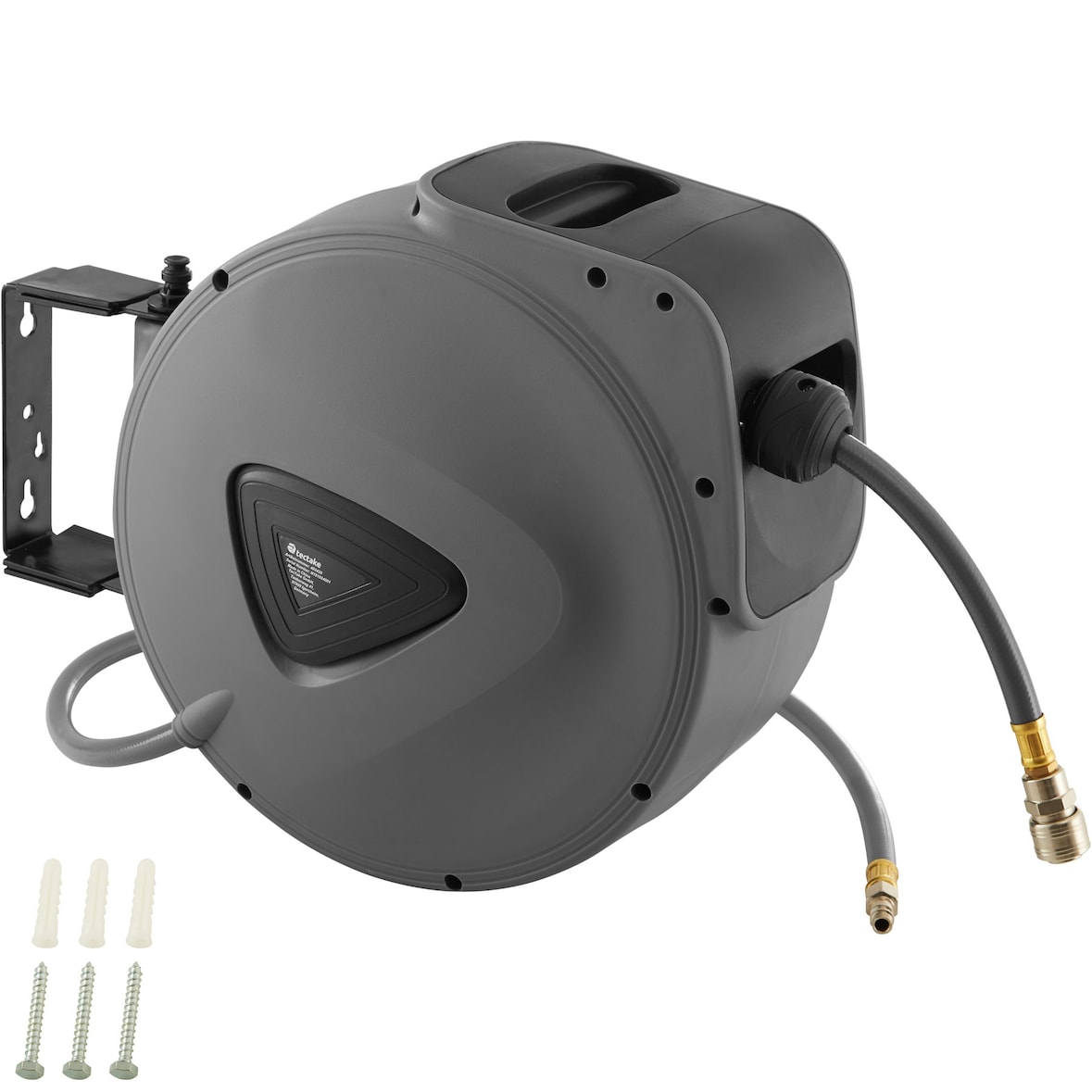 tectake Persluchtslang met haspel - 20 m - 403430