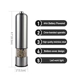 thumbnail of Moulin à poivre ou à sel en acier inoxydable Herzberg HG8106