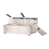 thumbnail of Romux® Freidora Industrial Eléctrica 6+6 Litros Doble Sobremesa | Freidora Profesional de Aceite en Acero Inox 5000 W Termostato Alta Precisión