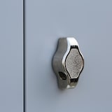 thumbnail of Kleider-Wäsche-Schrank mit Garderobenteil Spind Wäscheschrank Kleiderspind 2-türig Grau/Blau 510711