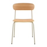 thumbnail of Set van 2 beige houten stoelen