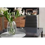 thumbnail of Table d’intérieur 120x70 cm avec plateau en verre trempé,design moderne et épuré,idéale pour cuisine,salle à manger ou bureau-Gris-Ettore