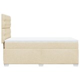 thumbnail of vidaXL Boxspringbett mit Matratze Creme 90x190 cm Stoff