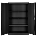 thumbnail of tectake Armoire métallique à dossiers 4 niveaux 140x90x40cm - noir - 402937